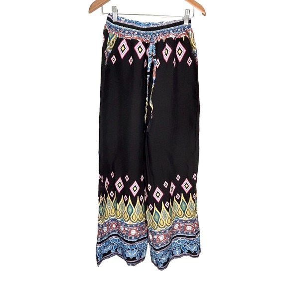 We Love Fashion Palazzo Pants Women's S Wide Leg High Waist Boho Hippie - Picture 1 of 14